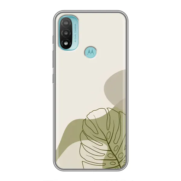 Чехол с принтом «Зеленая монстера дизайн» для Motorola MOTO E20