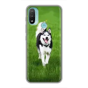 Чохол з Хаскі Motorola Moto E20 - (AlphaPrint) (Радісний Хаскі)