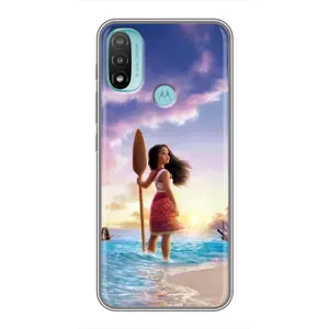 Чохол з мультфільмом Ваяна Motorola MOTO E20 (Моана з веслом)