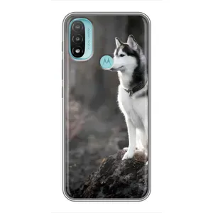 Чохол з Хаскі Motorola Moto E20 - (AlphaPrint) (Вірний собака)