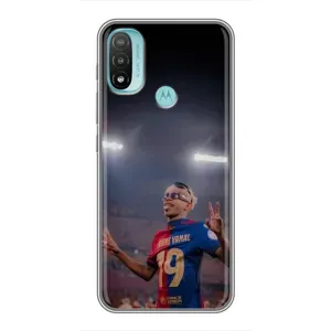 Чохол з футболістом Ламін Ямаль Motorola MOTO E20 (Ямаль на стадіоні)