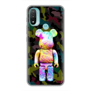 Чохли для Motorola MOTO E20 - Bearbrick Louis Vuitton (PREMIUMPrint) (Яскравий Bearbrick)