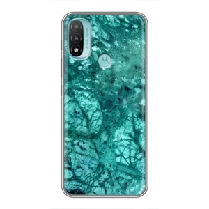Мраморний чехол на Motorola MOTO E20 (VPrint) (Зелений мрамор)