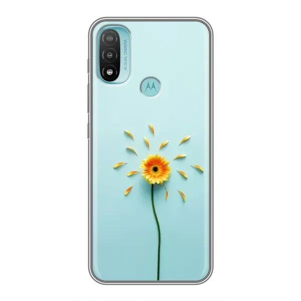 Чехол с принтом «Желтый цветок» для Motorola MOTO E20