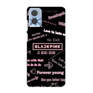 Чехол с музыкальной группой для Motorola MOTO E22 (BLACKPINK)