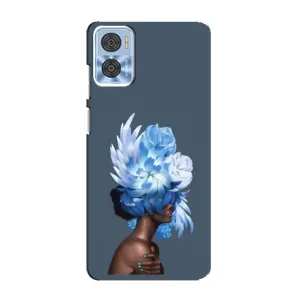 Чехлы (ART) Цветы на Motorola MOTO E22 (VPrint) (Квіти на голові)