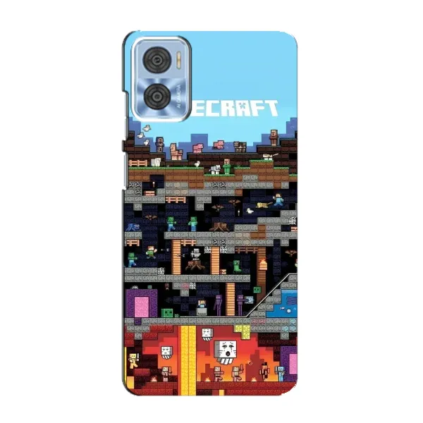 Чохол з принтом «фон Minecraft» для Motorola MOTO E22