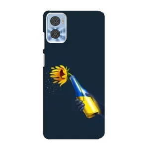 Чехол для Патриота Украины Motorola MOTO E22 - (AlphaPrint) (Коктейль молотова)