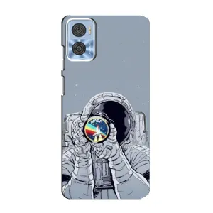 Чехол NASA для Motorola MOTO E22 (AlphaPrint) (Космонавт фото)