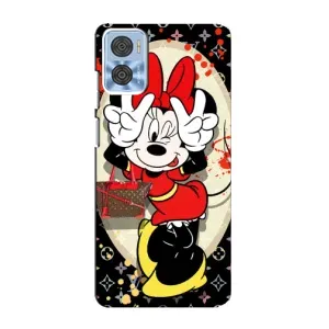 Чехол Disney Mouse Motorola MOTO E22 (PREMIUMPrint) (Минни peace)