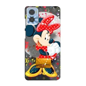 Чехол Disney Mouse Motorola MOTO E22 (PREMIUMPrint) (Minni с бантиком)