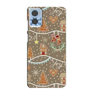 Новогодние, Праздничные Чехлы для Motorola MOTO E22 - 2024 год (Новогодние пряники)