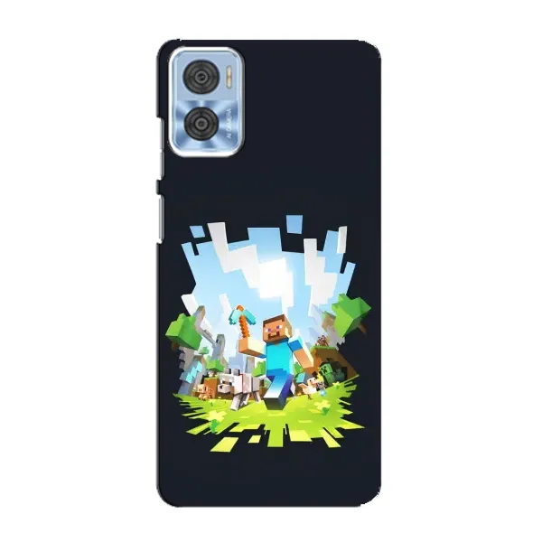 Чохол з принтом «персонажі Minecraft» для Motorola MOTO E22