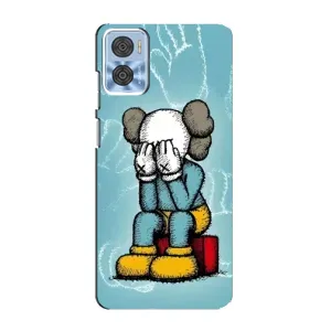 Чехлы для Motorola MOTO E22 - Bearbrick Louis Vuitton (PREMIUMPrint) (Плач Bearbrick)