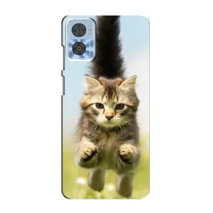 Чохли з Котиками для Motorola MOTO E22 (VPrint) (Прижок кота)