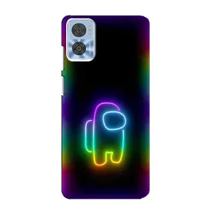 Чехол Амонг Ас для Motorola MOTO E22 (AlphaPrint) (Яркий скин)