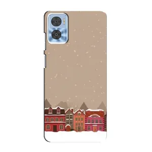 Новогодние, Праздничные Чехлы для Motorola MOTO E22 - 2024 год (Зимний город)