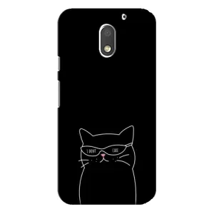 Чехол с рисунком кот на Motorola MOTO E3 (Равнодушный кот)