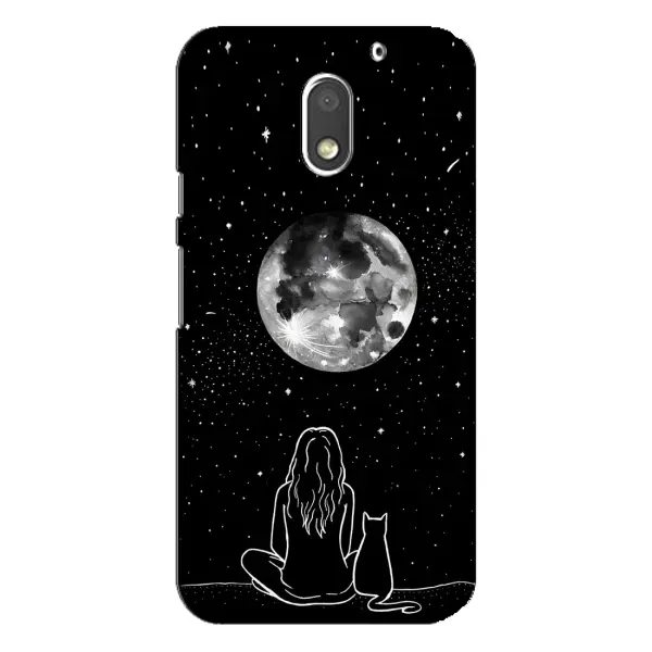 Чехол с принтом «Девушка с котом» для Motorola MOTO E3 Чехол с принтом «Девушка с котом» для Motorola MOTO E3