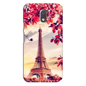 Чехол Эйфелева Башня для Motorola MOTO E3 - (AlphaPrint) (Эйфелева Башня)