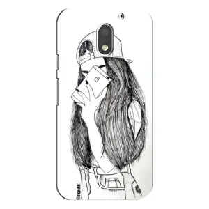 Чехол с печатью для Motorola MOTO E3 - (Мода) (AlphaPrint) (Фото девочки)