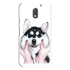 Чехол с Хаски для Motorola Moto E3 - (AlphaPrint)