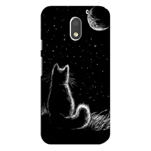 Чехол с принтом для Motorola MOTO E3 (AlphaPrint) Модные коты