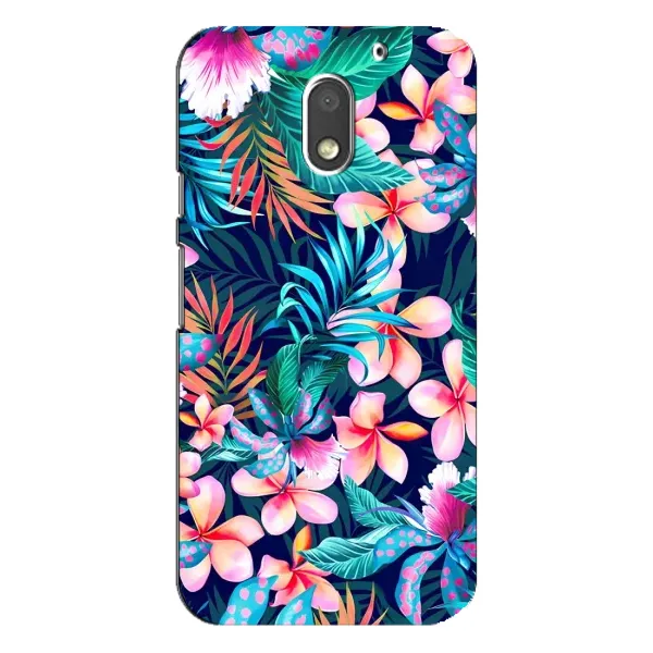 Чехол с принтом «Красочные цветы» для Motorola MOTO E3