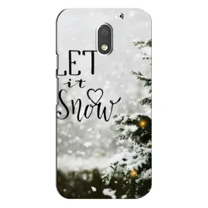 Новогодние, Праздничные Чехлы для Motorola MOTO E3 - 2024 год (Let it snow)