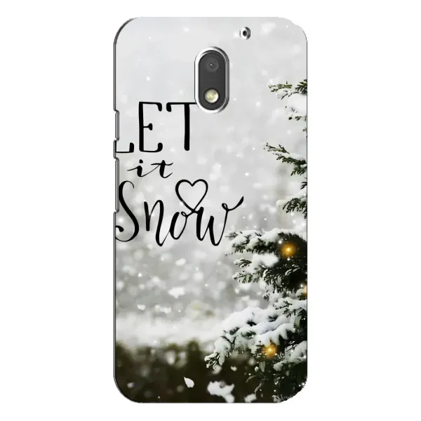 Чехол с принтом «Let it snow» для Motorola MOTO E3