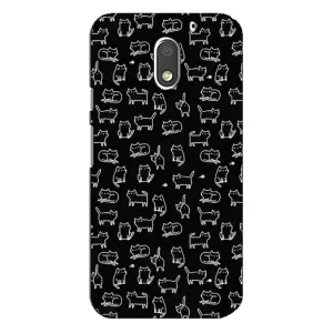 Чехол с принтом для Motorola MOTO E3 (AlphaPrint) Модные коты (Меленькие котики)