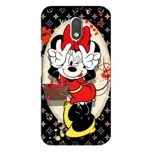 Чехол Disney Mouse Motorola MOTO E3 (PREMIUMPrint) (Минни peace)