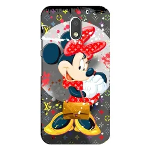 Чехол Disney Mouse Motorola MOTO E3 (PREMIUMPrint) (Minni с бантиком)