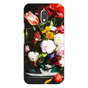Брендновые Чехлы для Motorola MOTO E3 - (PREMIUMPrint) (Nike цветы)