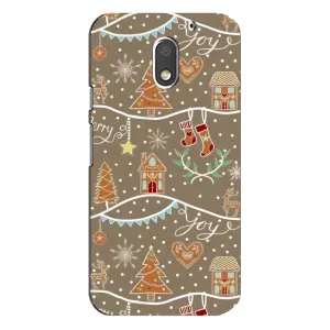 Новогодние, Праздничные Чехлы для Motorola MOTO E3 - 2024 год (Новогодние пряники)