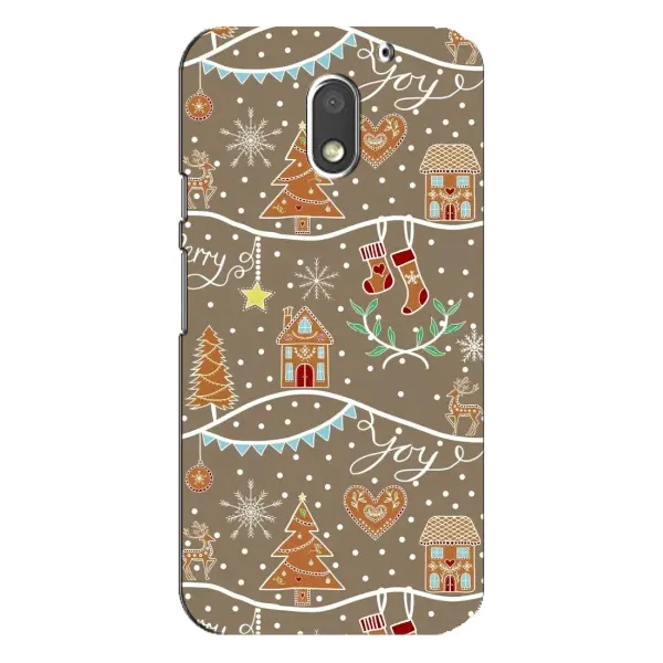 Чехол с принтом «Новогодние пряники» для Motorola MOTO E3
