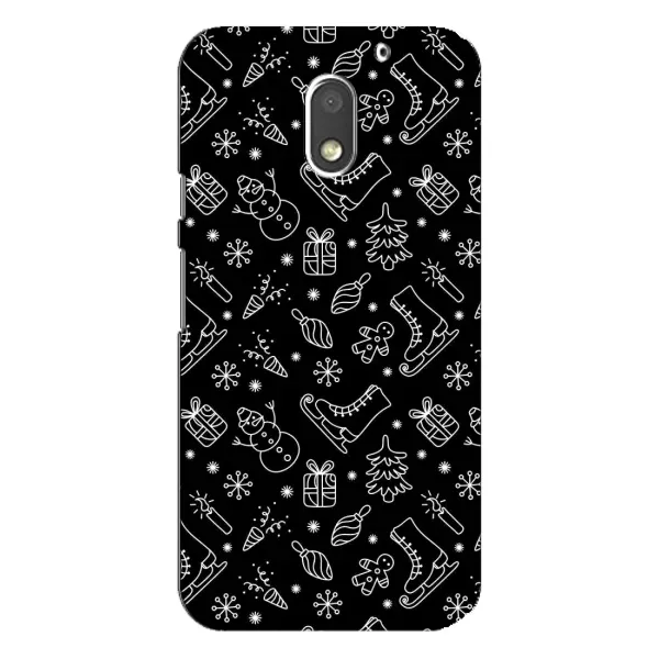 Чехол с принтом «Новогодний фон» для Motorola MOTO E3
