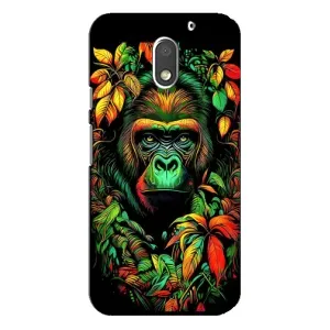 Чехол с Обезьянами Motorola MOTO E3 - (AlphaPrint) (Обезьяна в тропиках)