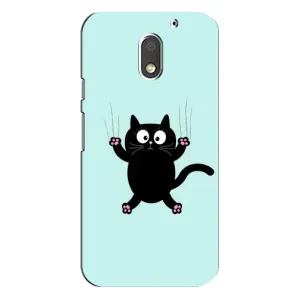 Чехол с принтом для Motorola MOTO E3 (AlphaPrint) Модные коты (Падающий кот)