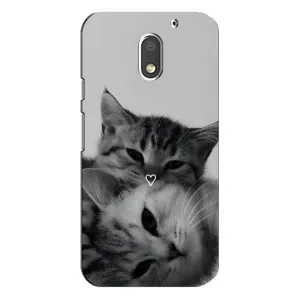 Чехол с рисунком кот на Motorola MOTO E3 (Пара котов)