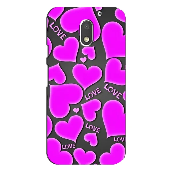 Чехол с принтом «Pink hearts» для Motorola MOTO E3 Чехол с принтом «Pink hearts» для Motorola MOTO E3