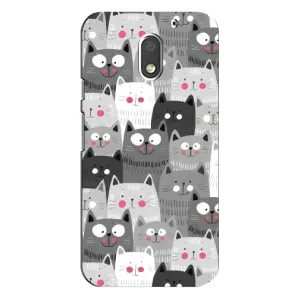 Чехлы с Котиками для Motorola MOTO E3 (VPrint) (Рисованные котики)