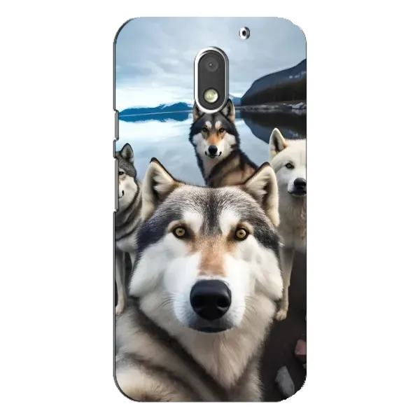 Чехол с принтом «Селфи ХАски» для Motorola MOTO E3