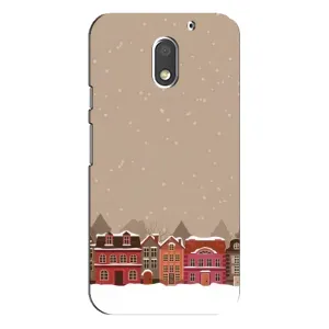 Новогодние, Праздничные Чехлы для Motorola MOTO E3 - 2024 год (Зимний город)