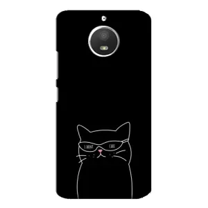 Чехол с рисунком кот на Motorola MOTO E4 (Равнодушный кот)