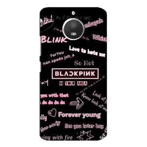 Чехол с музыкальной группой для Motorola MOTO E4 (BLACKPINK)