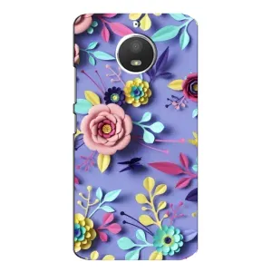 Чехлы с Цветами для Motorola MOTO E4 (VPrint) (Цветочный дизайн)