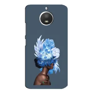 Чехлы (ART) Цветы на Motorola MOTO E4 (VPrint) (Цветы на голове)