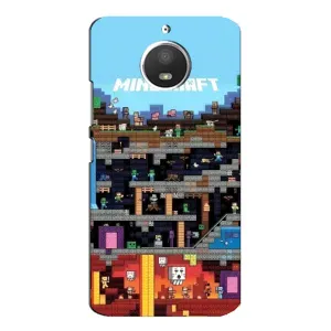 Чехол Майнкрафт на Motorola MOTO E4 (AlphaPrint) Minecraft (фон Minecraft)