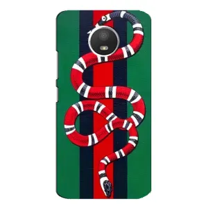 Чехлы ГУЧЧИ для Мото Е4 (AlphaPrint) (Gucci змия)